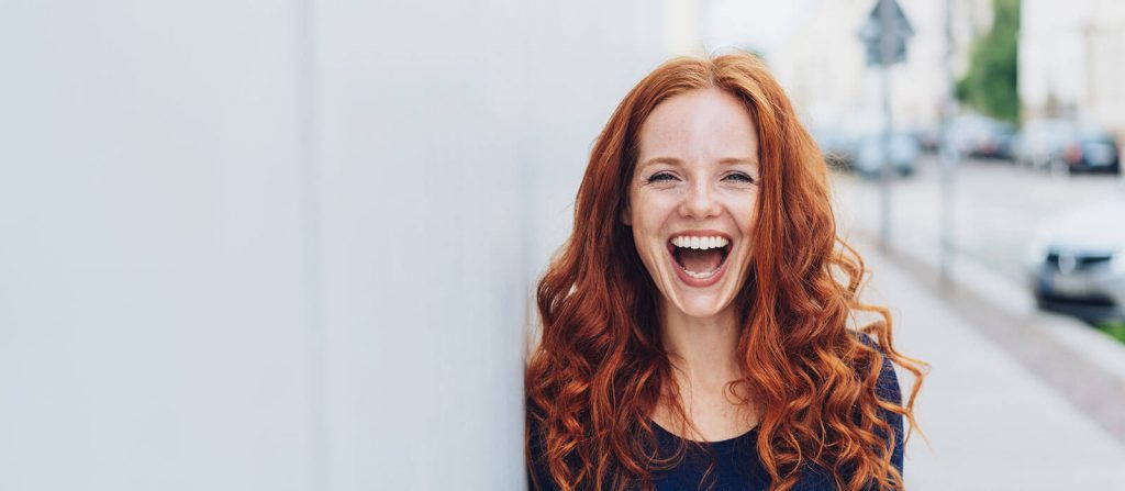 woman smiling